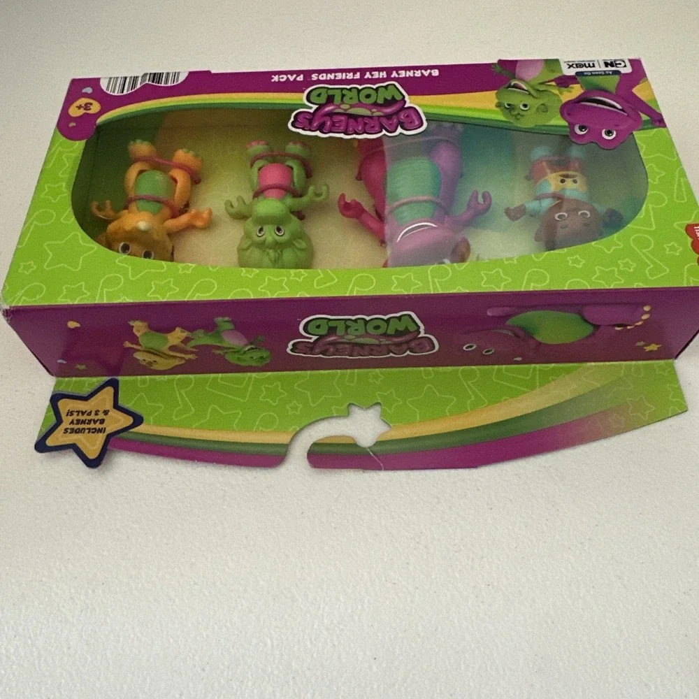 Barney's Hey Friends Pack 3-Inch Figure 4-Pack Barney Baby Bop Billy & David